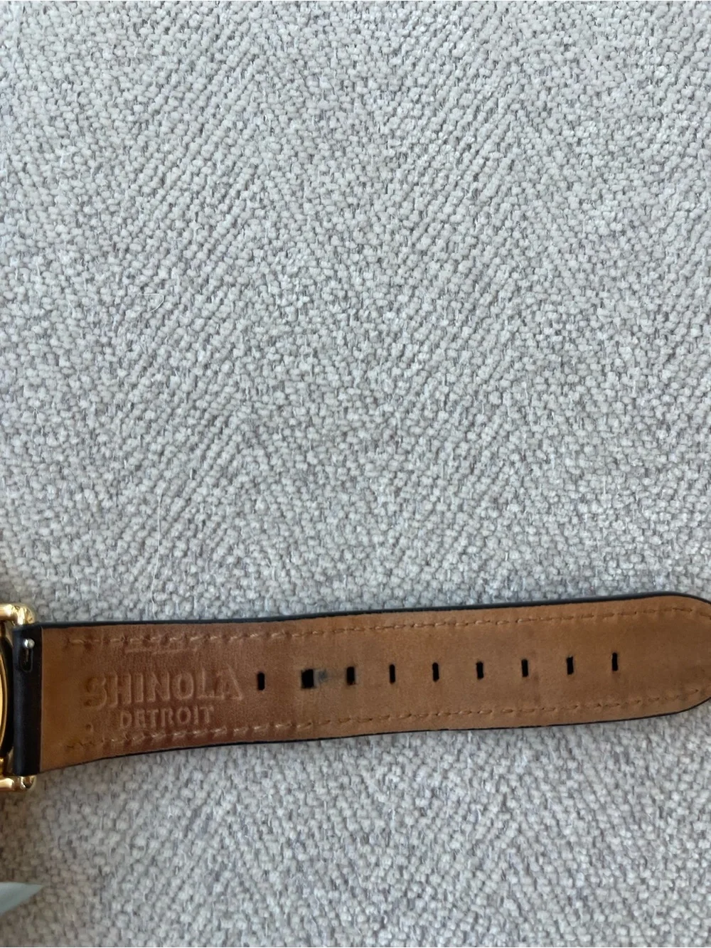 Shinola Canfield Sport Chronograph Watch - Black & Gold * Needs new battery
